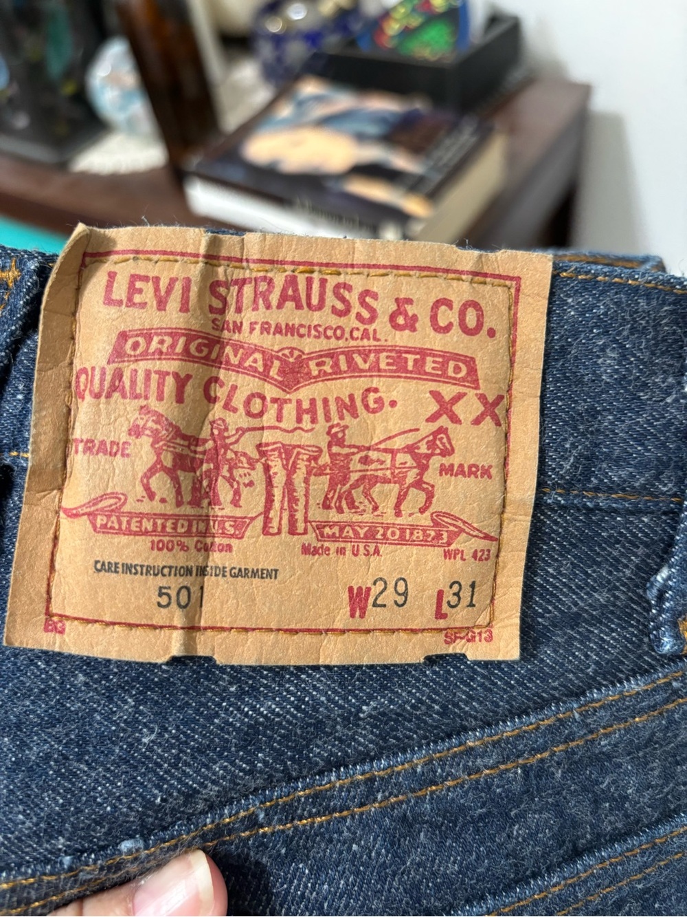 Levi's Men’s Dark Blue Slim Straight Jeans